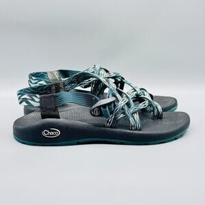Chaco Sandals Womens 10 Blue Teal Z Cloud Strappy Hiking Outdoor Comfort